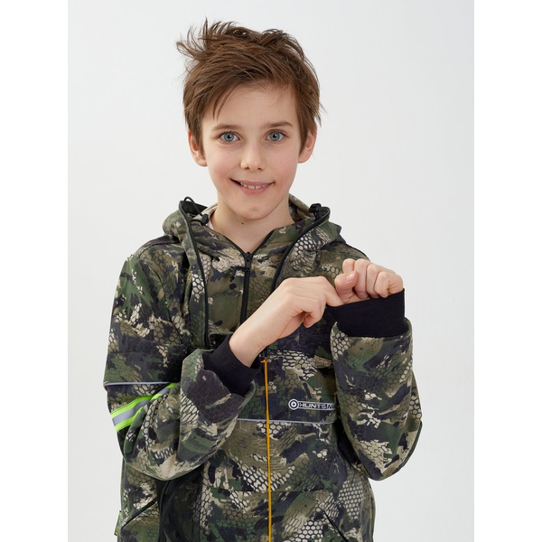 Костюм детский Huntsman Антигнус-люкс (с ловушками и пыльниками) Зелёный питон, тк. Твил-пич