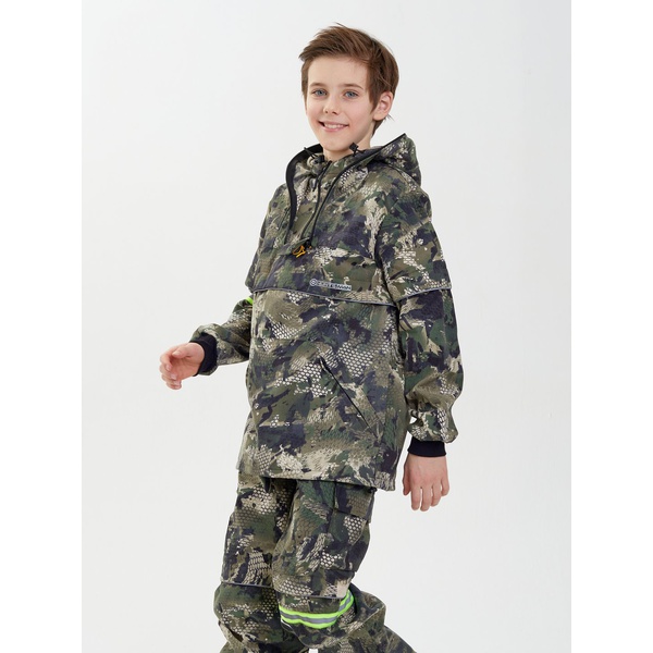 Костюм детский Huntsman Антигнус-люкс (с ловушками и пыльниками) Зелёный питон, тк. Твил-пич