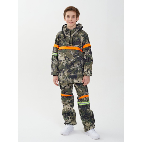 Костюм детский Huntsman Антигнус-люкс (с ловушками и пыльниками) Зелёный питон, тк. Твил-пич