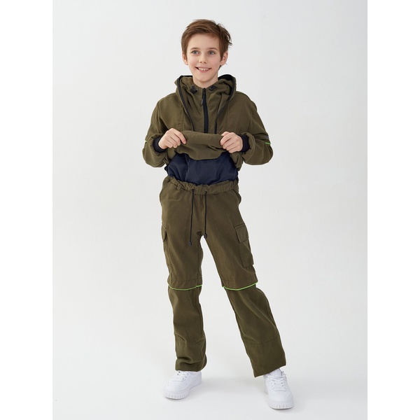 Костюм детский Huntsman Антигнус-люкс (с ловушками и пыльниками) хаки, тк. Твил-пич