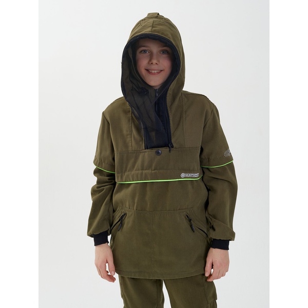 Костюм детский Huntsman Антигнус-люкс (с ловушками и пыльниками) хаки, тк. Твил-пич