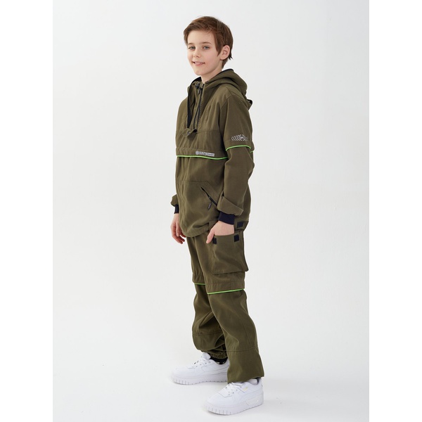 Костюм детский Huntsman Антигнус-люкс (с ловушками и пыльниками) хаки, тк. Твил-пич