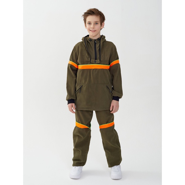 Костюм детский Huntsman Антигнус-люкс (с ловушками и пыльниками) хаки, тк. Твил-пич