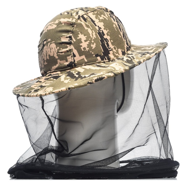 Панама-накомарник Huntsman Антигнус с кольцом (тк. смесовая) Серый легион