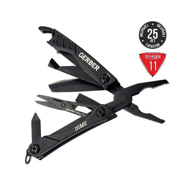 Мультитул Gerber Tactical Mini Multi-Tool Dime Black Box