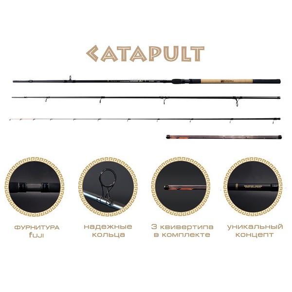 Удилище Волжанка Pro Sport Catapults LS 4.2м (3 секции+3) тест 90+гр
