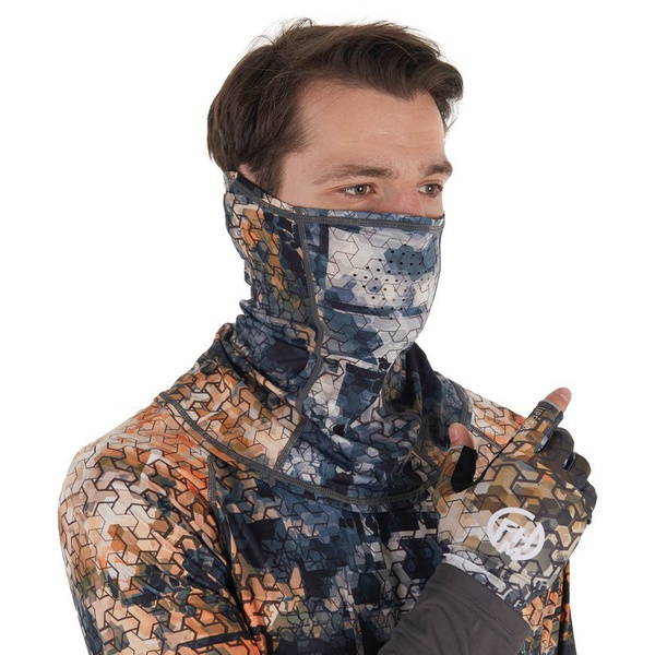 Маска FHM Mark принт серо-оранжевый