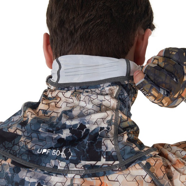 Маска FHM Mark принт серо-оранжевый