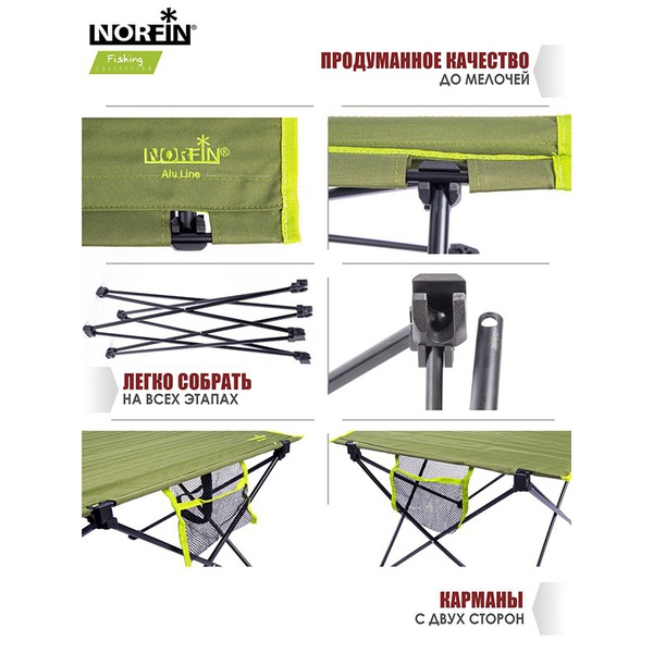 Стол складной Norfin Luoma Compact NF Alu 57x45