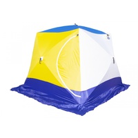 Палатка зимняя СТЭК Куб-4 Т желтый/синий/белый