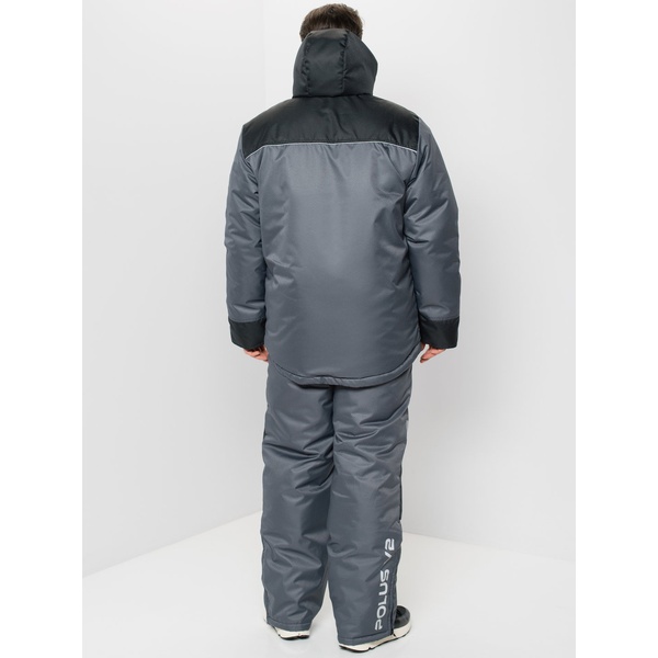 Костюм зимний Huntsman Полюс V-2 серый/черный, тк. Cell