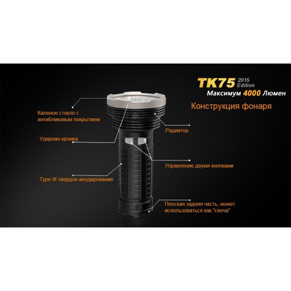 Фонарь тактический Fenix TK75 (2015) Cree XM-L2 (U2)