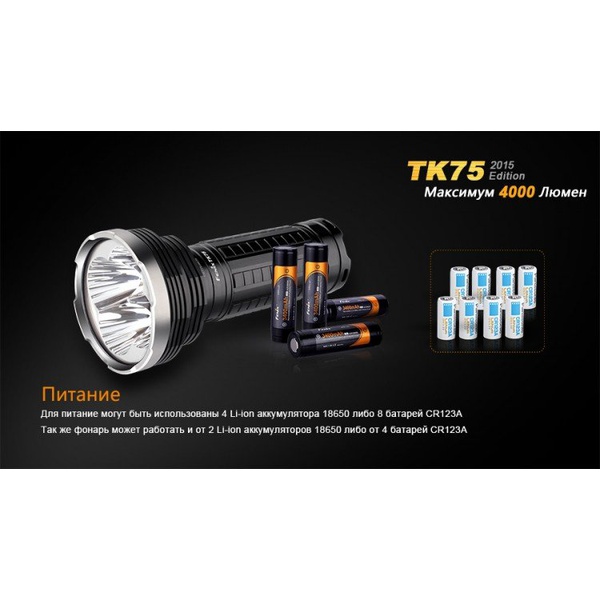 Фонарь тактический Fenix TK75 (2015) Cree XM-L2 (U2)