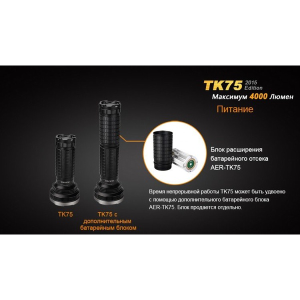 Фонарь тактический Fenix TK75 (2015) Cree XM-L2 (U2)