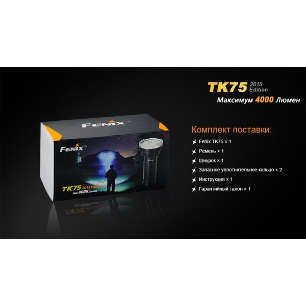 Фонарь тактический Fenix TK75 (2015) Cree XM-L2 (U2)