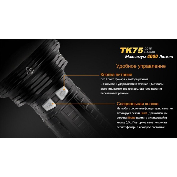 Фонарь тактический Fenix TK75 (2015) Cree XM-L2 (U2)