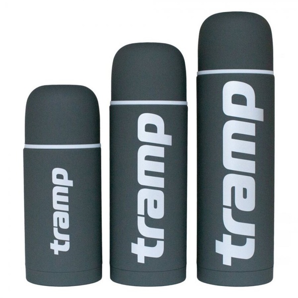 Термос Tramp Soft Touch серый, 1 л