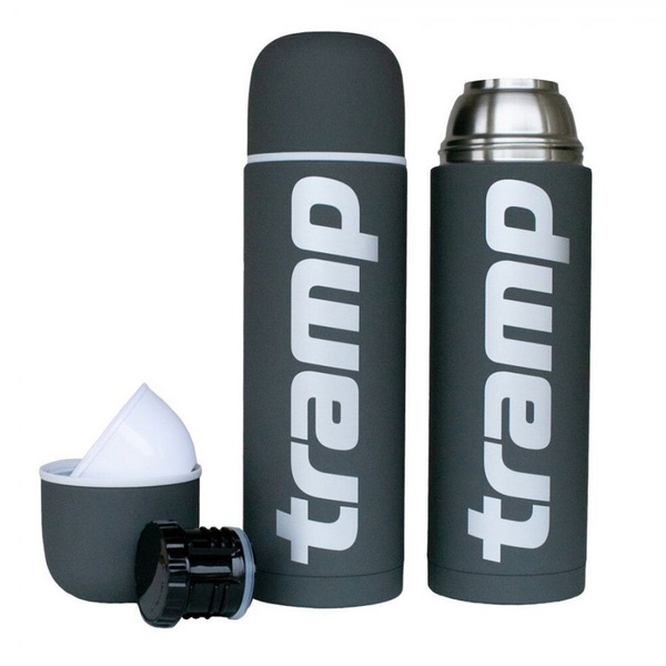 Термос Tramp Soft Touch серый, 1.2 л