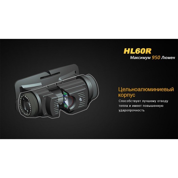 Фонарь налобный Fenix HL60R Cree XM-L2 U2 Neutral White LED