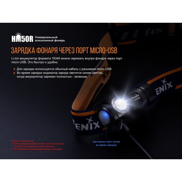 Фонарь налобный Fenix HM50R XM-L2 U2