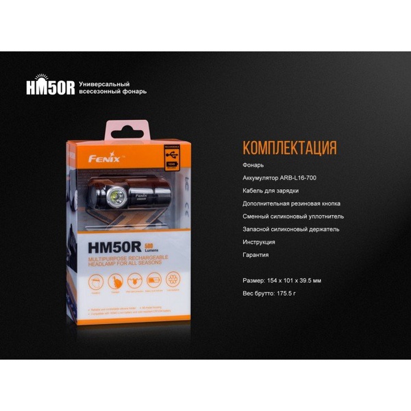 Фонарь налобный Fenix HM50R XM-L2 U2
