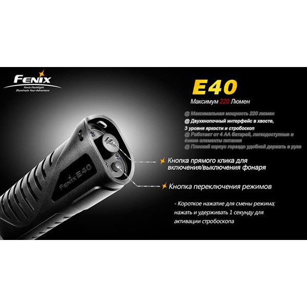 Фонарь Fenix E40 Cree XP-E R4