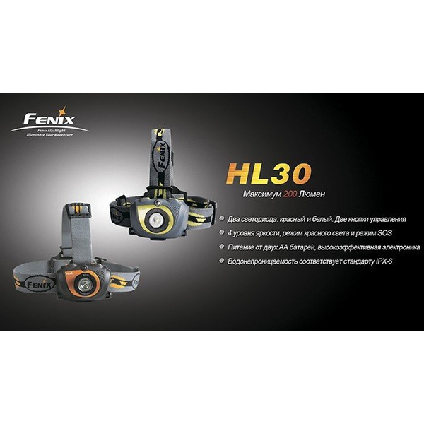 Фонарь налобный Fenix HL30 Cree XP-G (R5) Серо-зеленый