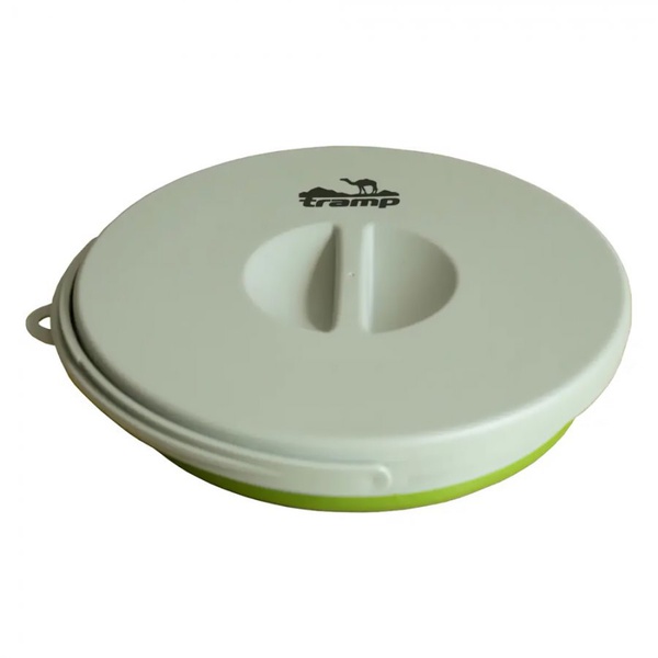 Ведро складное Tramp 5 л (с крышкой, силикон) оливковый