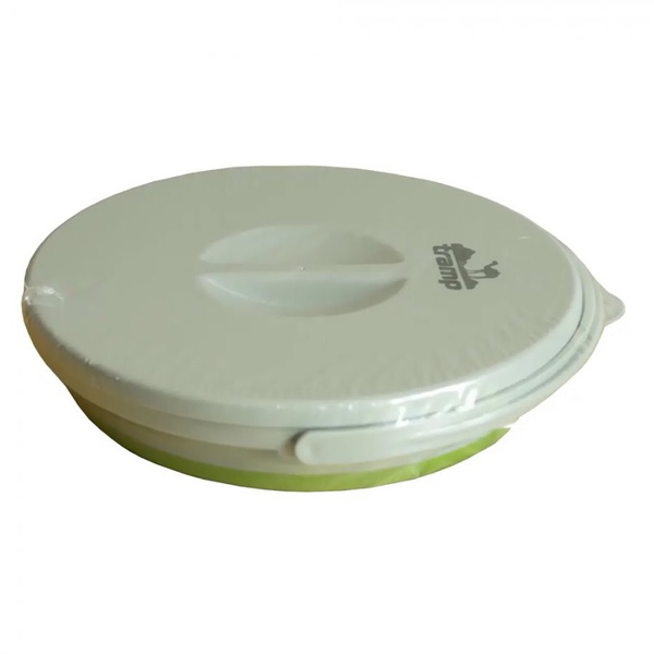 Ведро складное Tramp 5 л (с крышкой, силикон) оливковый