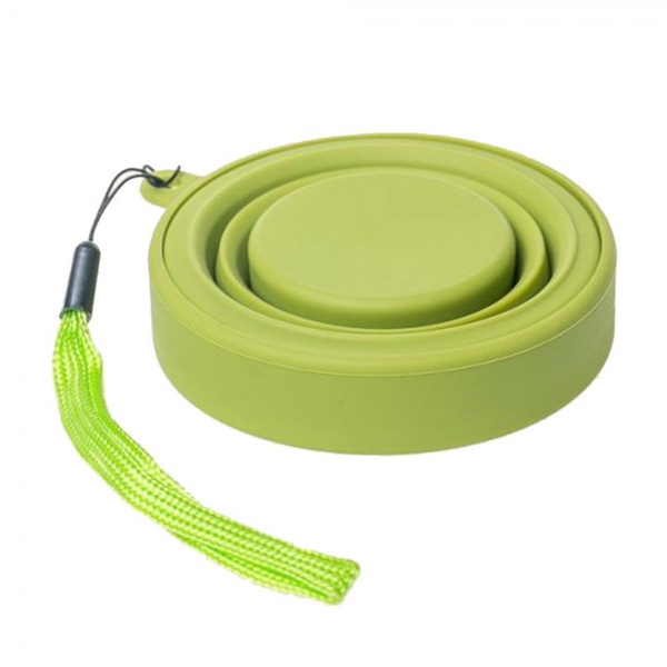 Стакан складной Tramp (с крышкой, силикон) оливковый