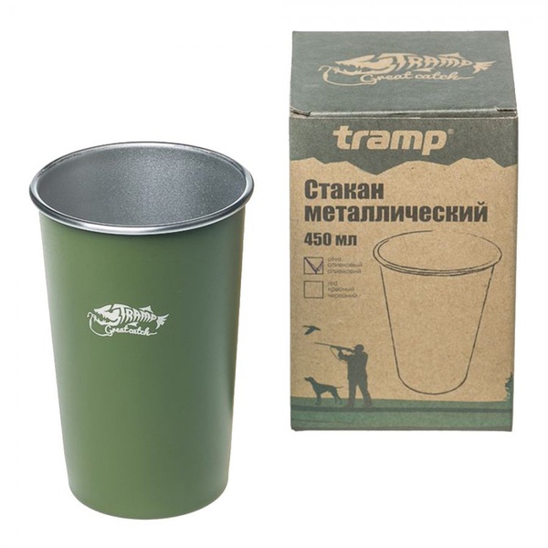 Стакан Tramp TRC-099 (сталь, 0.45 л) оливковый