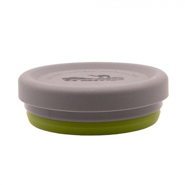 Стакан складной Tramp TRC-126 (с крышкой, силикон, 0.2 л) оливковый