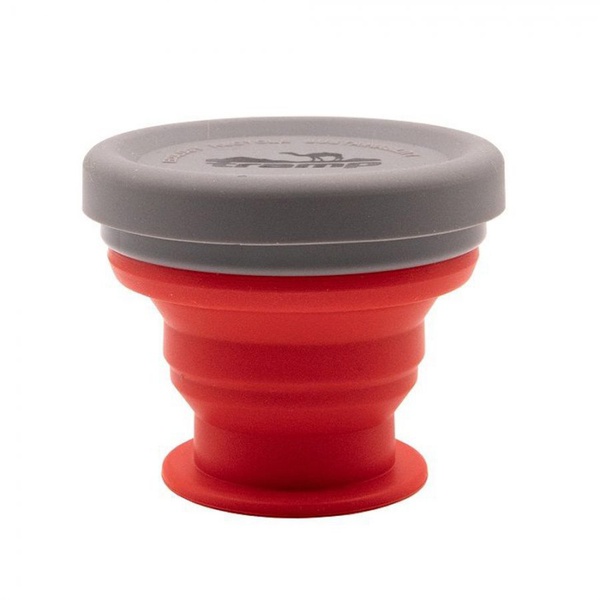Стакан складной Tramp TRC-126 (с крышкой, силикон, 0.2 л) терракотовый