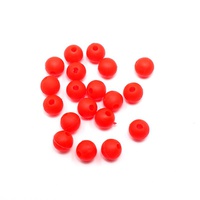 Бусина фидерная Namazu Soft Beads (PVC, круглая, 20 шт.) красный, d-8 мм