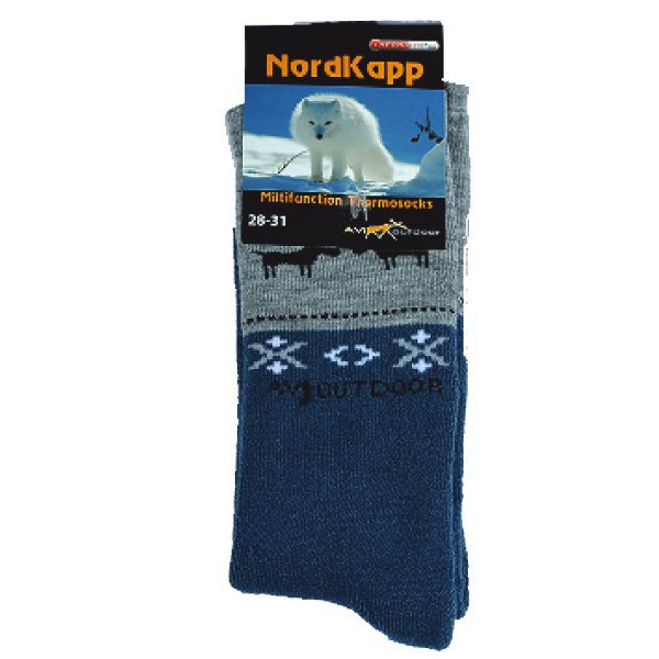 Термоноски NordKapp Олени 515 серо-синий