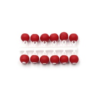 Микробисер Яман Шар (4 мм, 12 шт) флуоресцентный красный