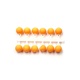 Микробисер Яман Шар (4 мм, 12 шт) флуоресцентный оранжевай. Фото 1