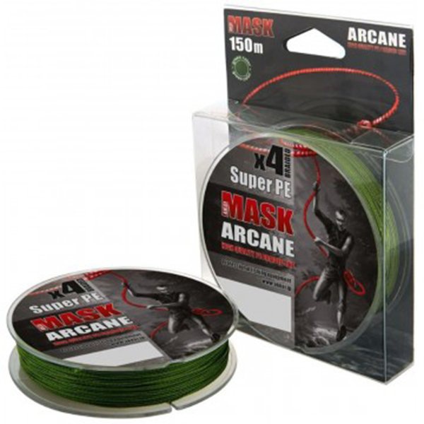 Леска плетеная Akkoi Mask Arcane X4 green, 150м/0.50мм