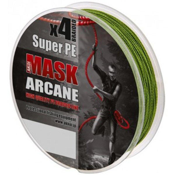 Леска плетеная Akkoi Mask Arcane X4 green, 150м/0.50мм