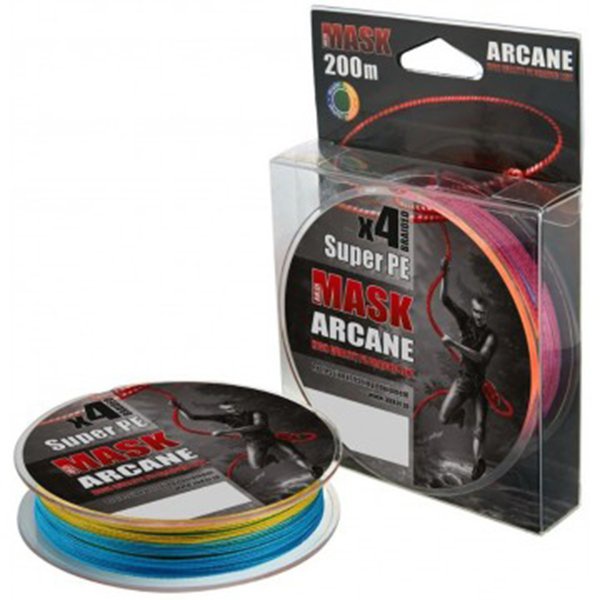 Леска плетеная Akkoi Mask Arcane X4 multi color, 200м/0.28мм