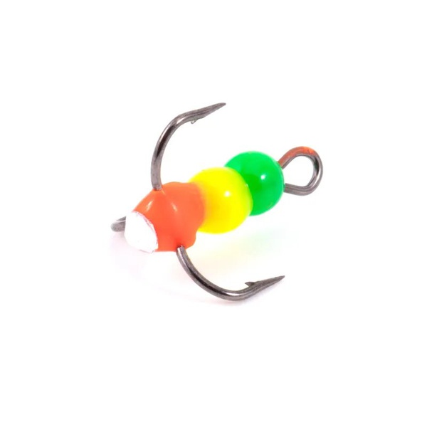 Крючок-тройник Яман Светофор (флюоресц., с глазком, 5 шт) №16