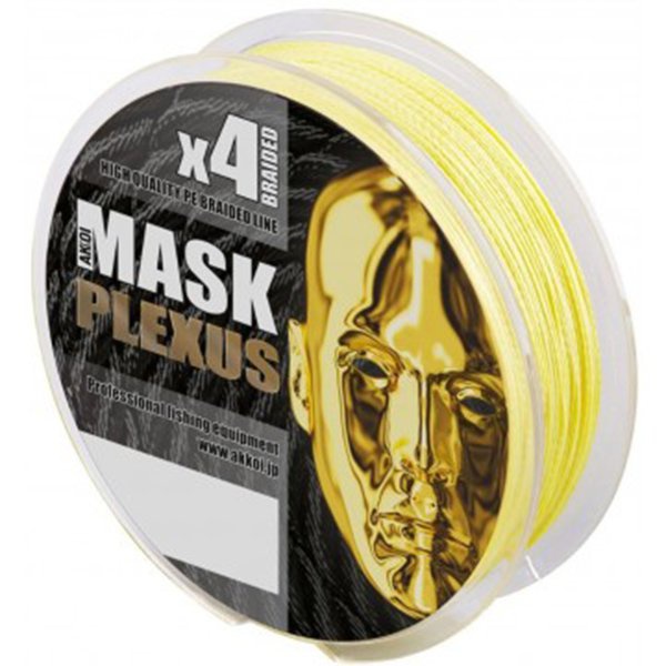 Леска плетеная Akkoi Mask Plexus yellow, 150м/0.40мм