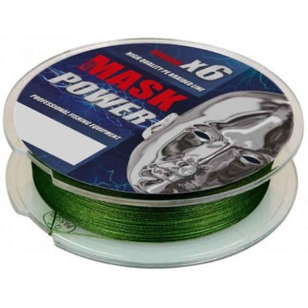 Леска плетеная Akkoi Mask Power X6 dark-green, 150м/0.12мм