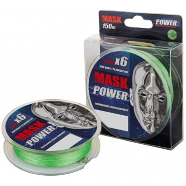 Леска плетеная Akkoi Mask Power X6 green, 150м/0.14мм