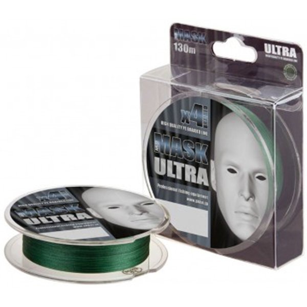 Леска плетеная Akkoi Mask Ultra dark-green, 130м/0.20мм