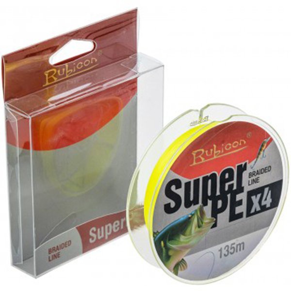 Леска плетеная Rubicon Super PE 4x yellow, 135м/0.35мм