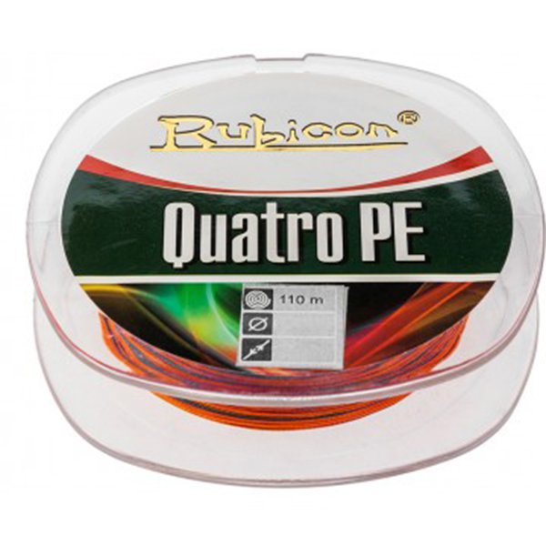 Леска плетеная Rubicon Quatro PE multicolor, 110м/0.12мм