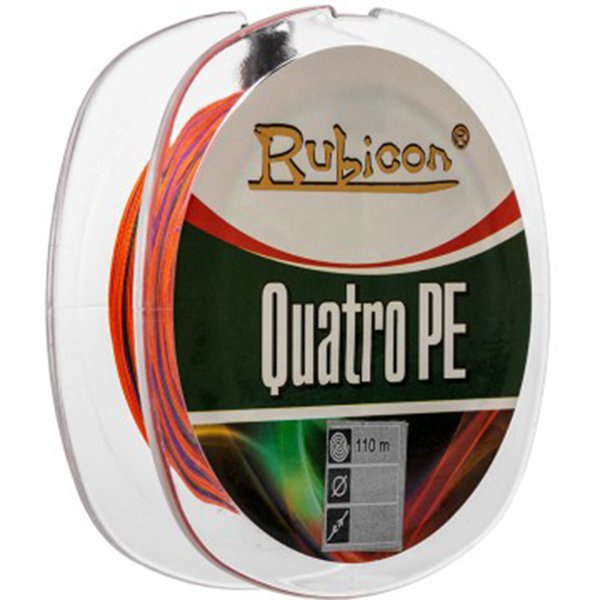 Леска плетеная Rubicon Quatro PE multicolor, 110м/0.25мм