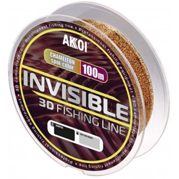 Леска монофильная Akkoi Invisible 3D хамелеон, 100м/0.35мм
