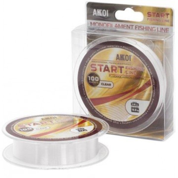 Леска монофильная Akkoi Start прозрачный, 100м/0.18мм